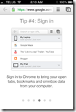 Chrome iOS App | Sign in to Sync | 40Tech