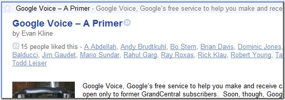 Google Reader Like button