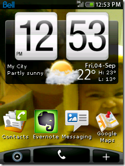 PointSense UI in action on my HTC Touch