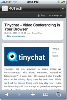 WPtouch iPhone Theme