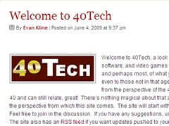40Tech debut blog post