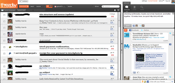 Threadsy | Facebook, Twitter and Email all in one place