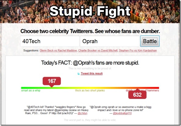 40Tech vs Oprah Stupid Fight Twitter intelligence comparison
