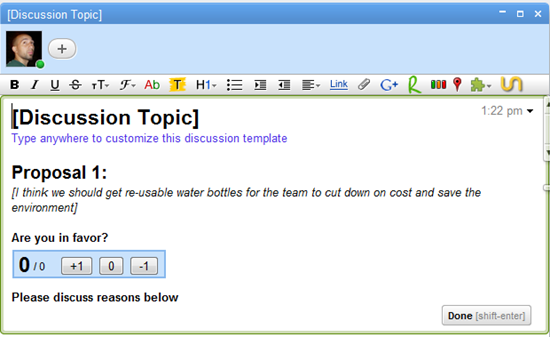 Google Wave Discussion Template | 40Tech