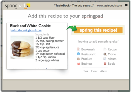 Springpad Webclipper in action | 40Tech