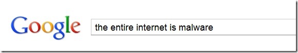 google flags the internet as malware