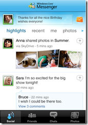 Windows Live Messenger for iPhone