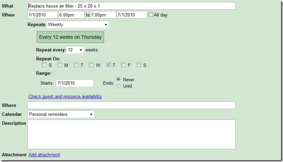 google calendar