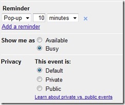 google calendar reminder