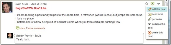 shareflow dropdown menu