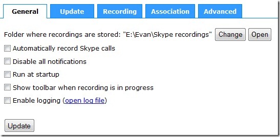 CallGraph settings