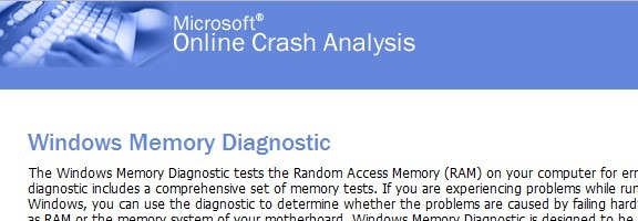 Microsoft memory test