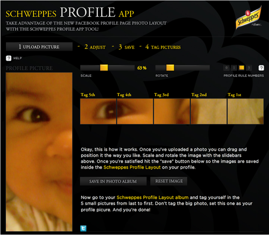 Schweppes Facebook Cutsom Profile App | Schweppes Fan Page 