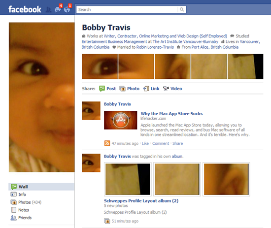 Bobby Travis Facebook Page Custom Layout