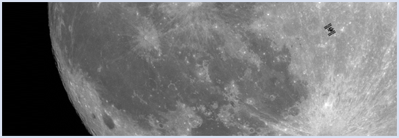 International Space Station with a Lunar, Solar Backdrop | 40Tech