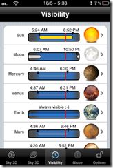 Planet rise, sunrise, visibility of planets with the naked eye on iPhone, iPad | 40Tech