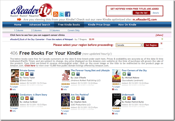 Free eBook Database, eBook Price Drop Tracker, eReaderIQ | 40Tech