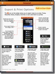 Noteshelf Export to Dropbox, Evernote 
