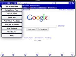 Atomic Web Browser Action Buttons
