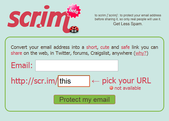 Safely Share Your Email Address, Avoid Email Spam with scrim | 40Tech