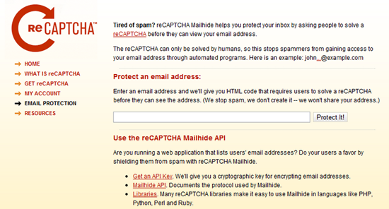 reCAPTCHA Mailhide Email Spam Protection | 40Tech