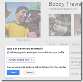 Google+ Setting Who Can See the Send Email Button | 40Tech