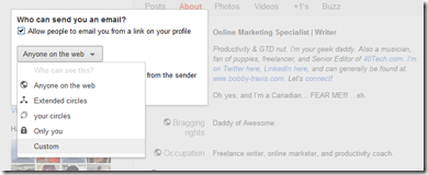 Google+ Send Email Privacy, Sharing Settings | 40Tech