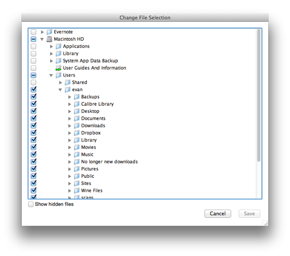 Change File Selection