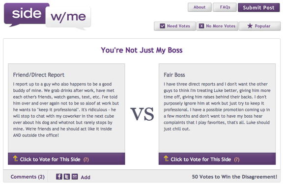 Side With Me question